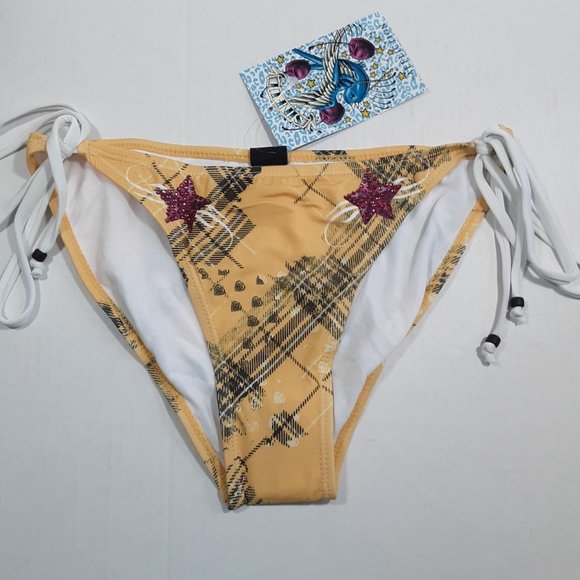 Affliction Sinful Rome Plaid String Bikini NWT - Picture 5 of 8